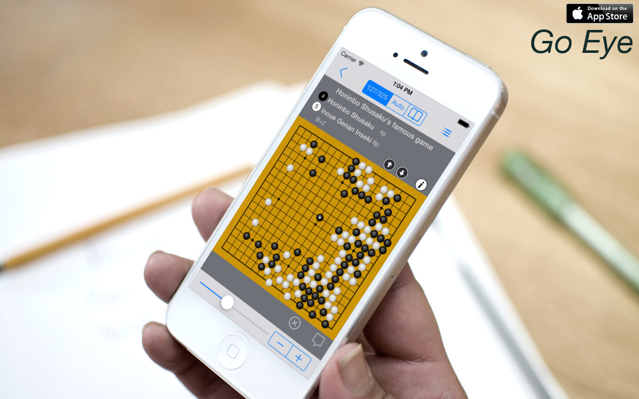 Go Eye on an iPhone - using the latest iOS 7 style UI (the App remains compatible with iOS 5/6)