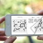 Go Eye on an iPhone - displaying a Chinese game commentary in the book mode with page turning. Every bit of screen real estate is effectively used